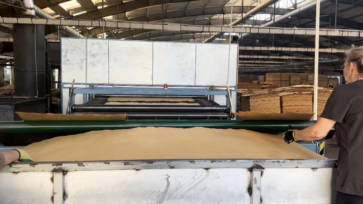 การอบแห้งแผ่นไม้อัด